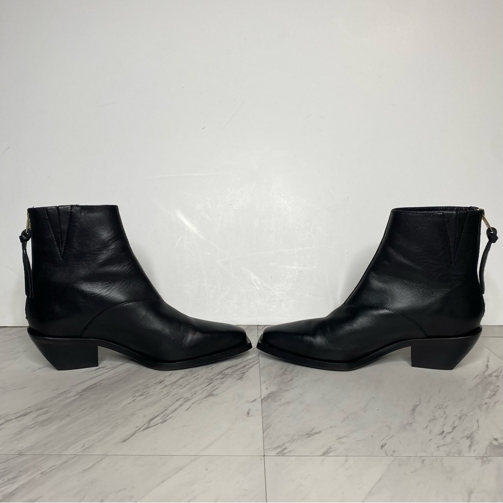 All Saints Lenora Black Leather Bootie 8 - Picture 5 of 14